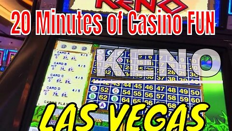 Mid Day Quick Las Vegas Casino Play - Gambling Nooner KENO - CLEOPATRA CAVEMAN @ 4 CARD
