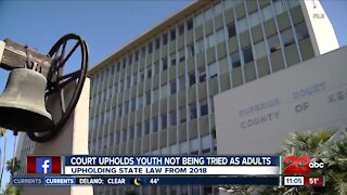 California Supreme Court upholds youths not being tried as adults