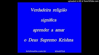 Verdadeira religião significa aprender a amar o Deus Supremo Krishna kfm8714