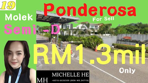 property malaysia Molek Ponderosa Semi-D A1 Renovation ONLY RM1.3mil 百合花园SemiD For SALE 半独立出售