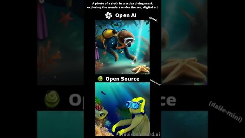 Dalle 2 (OpenAI) vs. Dalle-mini (Open Source), who wins? #shorts