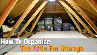 How to organize the attic for storage