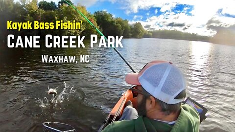 Cane Creek Park Lake - Kayak Fishing for Bass - Waxhaw, NC