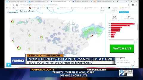 BWI still seeing some delays, cancellations after wintry mix