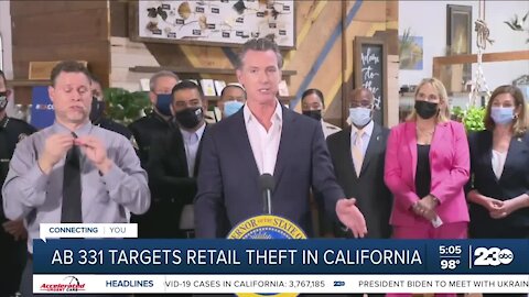 Governor Gavin Newsom targets retail theft in California