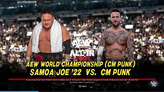 AEW All In 2023 CM Punk vs Samoa Joe for the AEW World Championship