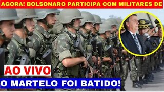 PRESIDENTE BOLSONARO PARTICIPA AGORA DE REUNIÃO COM MILITARES PARA ACERTAR OS ÚLTIMOS PONTOS DO...