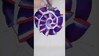 Spiral Pen Ink Timelapse Part 1 #abstract #Inkwash #Doodle #painting #art #timelapse #inkart #spiral