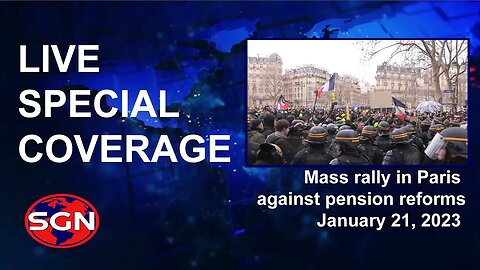 Mass rally in Paris against pension reforms