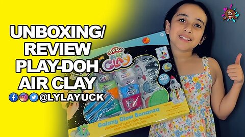 Play-Doh Air Clay Unboxing And Review Galaxy Glow Bonanza