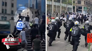 "It was very unexpected" | Rebel journalist assaulted during duelling protests in Montreal