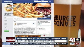 Businesses working to continue pay for employees