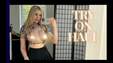 [4K] See-Through Clothes Try on Haul _ Transparent Fabric