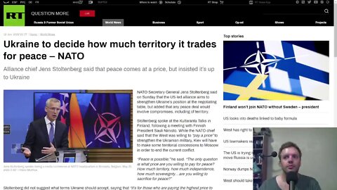 Ukraine to decide how much territory it trades for peace, says NATO