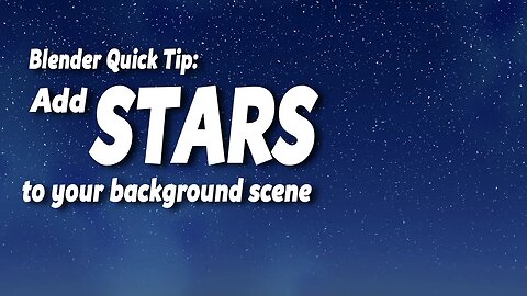 Blender Quick Tip: Create Stars Using Nodes