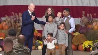 Biden to a little boy: "You're allowed to do anything you want. You can steal a pumpkin if you want