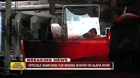 Search underway for missing boater on Alafia River