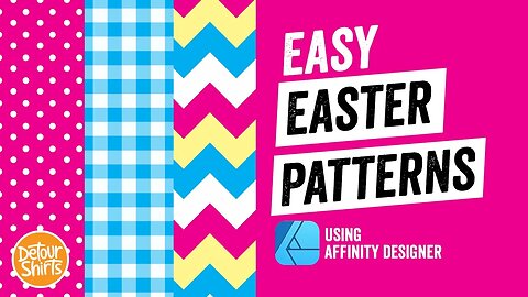 Easy Easter Patterns Tutorial in Affinity Designer | Use these for Print on Demand Designs