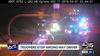 Troopers arrest wrong-way driver on Loop 202 early Sunday morning