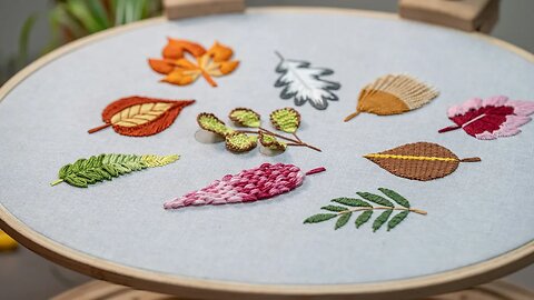 10 Colorful Hand Embroidery Leaves: Unique Stitching Showcase