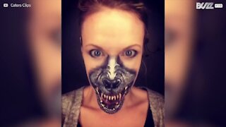 Make-up artist crea spaventosi trucchi di Halloween