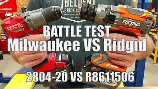 Ridgid 18V GenX5 Octane Hammer Drill with 1300 in-lbs Vs Milwaukee 2804-20 with 1200 in-lbs