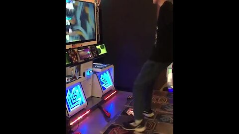 Is this the greatest arcade game dancer in the world?