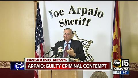 Arpaio guilty in criminal contempt case