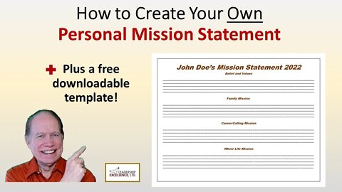 How to Create Your Own Personal Mission Statement with Template