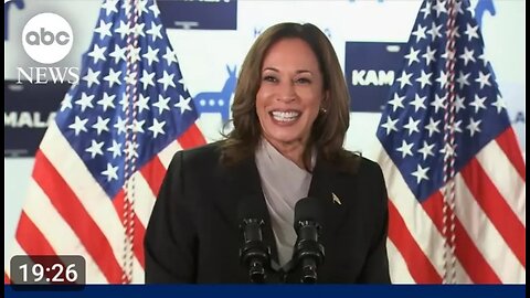 VP Kamala Harris speaks at campaign HQ after President Biden exits 2024 race