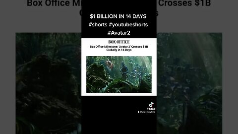 $1 BILLION IN 14 DAYS #shorts #youtubeshorts #Avatar2