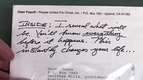 Peter Popoff Religious Mailbag Scam