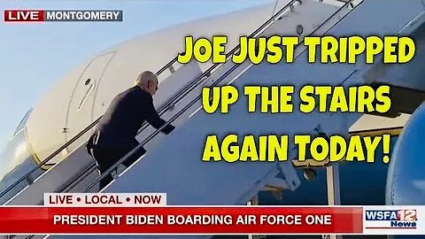 Joe Biden Just TRIPPED up the Stairs TODAY on Air Force One (as reporter calls it a “Quick Trip”) 😂
