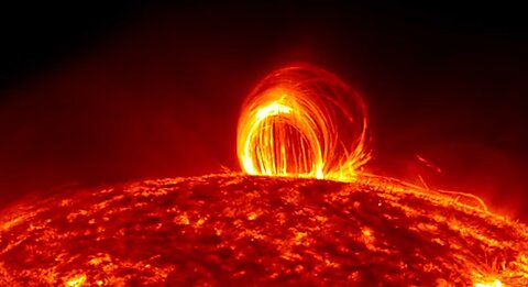 NASA | Fiery Looping Rain on the Sun