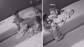 Adorable Footage Of Triplets' First Night In 'Big Girl Beds'