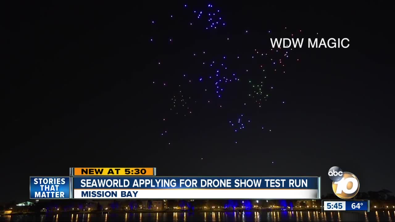 SeaWorld planning for aerial drone show test run