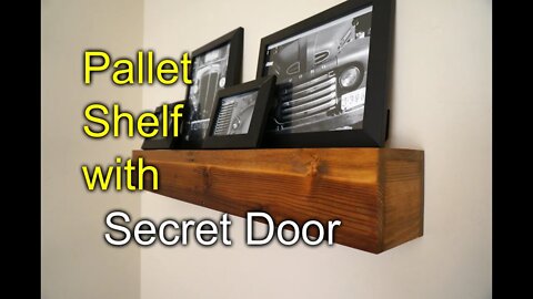 Pallet shelf with secret compartment - Speakeasy Rustic Style!