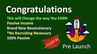 Brand NEW Passive Income Pre-Launch