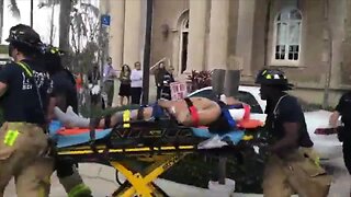 VIDEO: Worker rescued after construction accident in downtown West Palm Beach