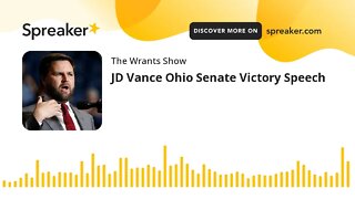 JD Vance Ohio Senate Victory Speech