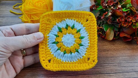 ✅️Make a very stylish square motif model colorful blanket #design #diy #howto #crochet #knitting