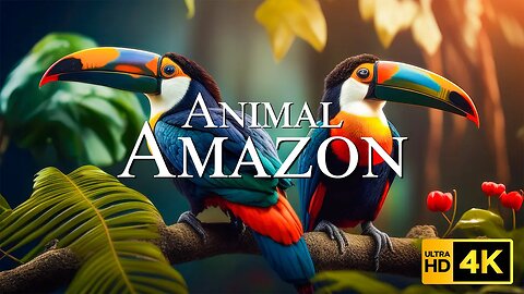 Amazon Wildlife In 4K - Amazon Rainforest Beautiful Relaxation Film With Calming Music