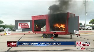 Trailer burn demonstration