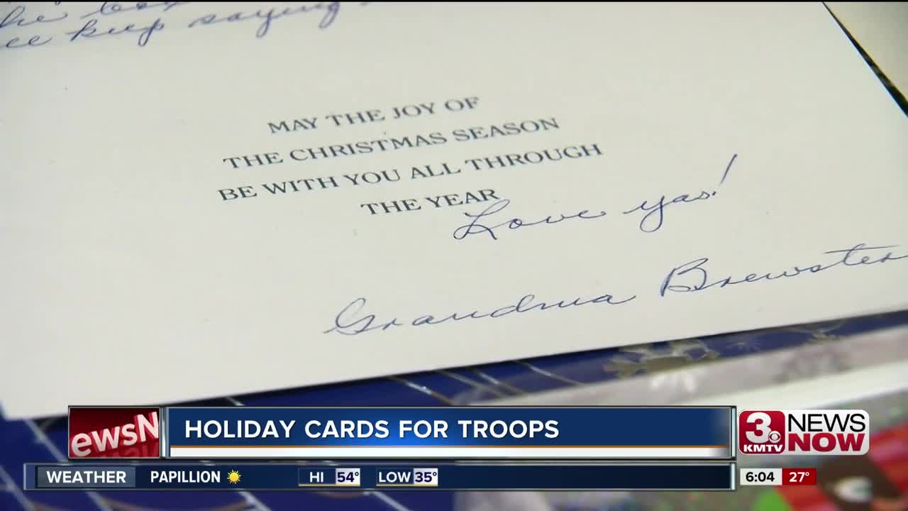 Holiday cards for troops