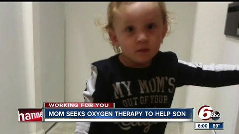 Mom seeks oxygen therapy to treat son with brain damage