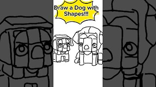 Draw a Dog Easy Using Shapes! #drawing #sketch