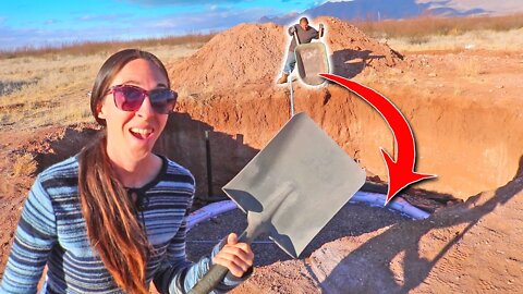 Building A Gravel Subfloor For Our Underground Earthbag Bedroom | Installing A Radon Pipe