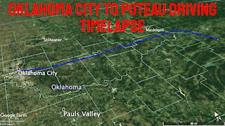 OKLAHOMA CITY TO POTEAU DRIVING TIMELAPSE | Garmin DriveAssist 50 Dashcam Video