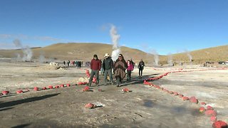 The Tatio geysers at Atacama desert in Chile