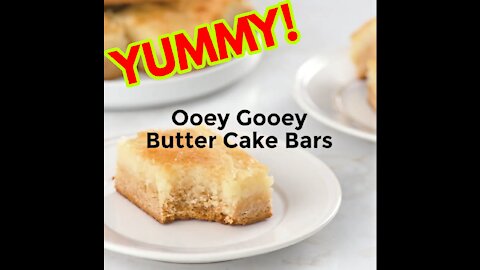 Ooey Gooey Butter Cake Bars - Yummy!
